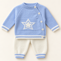 Blue Star Knit Baby Jumper and Trousers Set