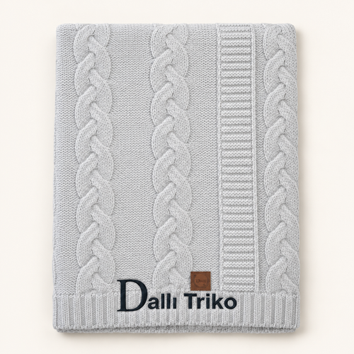 Dalli Triko Cable-Knit Baby Blanket