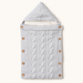 Ersin Baby Cable-Knit Hooded Sleeping Bag
