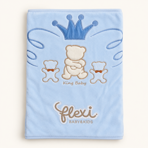 Flexi Crown and Teddy Bear Baby Blanket