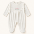 Frill-Waist Long-Sleeve Baby Romper