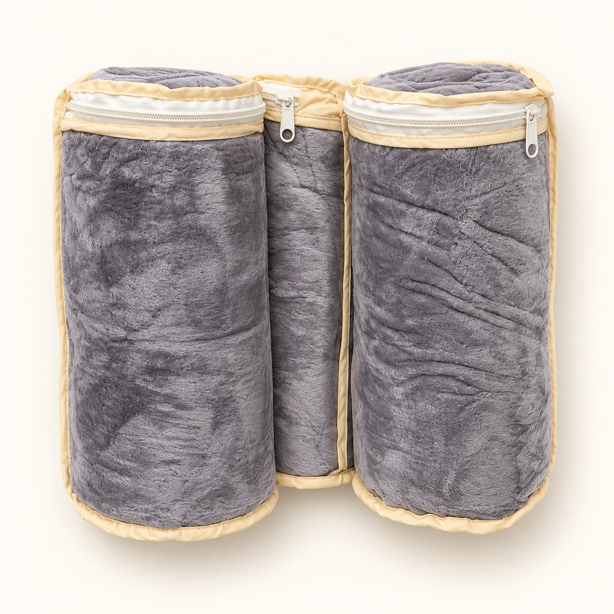 Grey Plush Baby Blanket and Mat