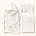 Ivory Baby Bathrobe and Towel Gift Set