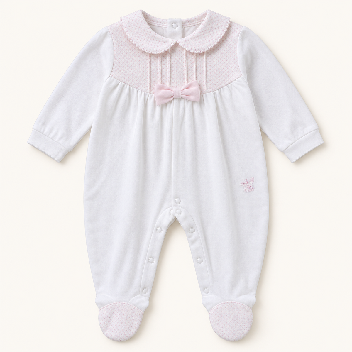 Newborn Round-Collar Baby Sleepsuit