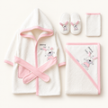 Pink Bunny Baby Bathrobe and Towel Gift Set