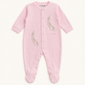 Pink Printed Baby Sleepsuit