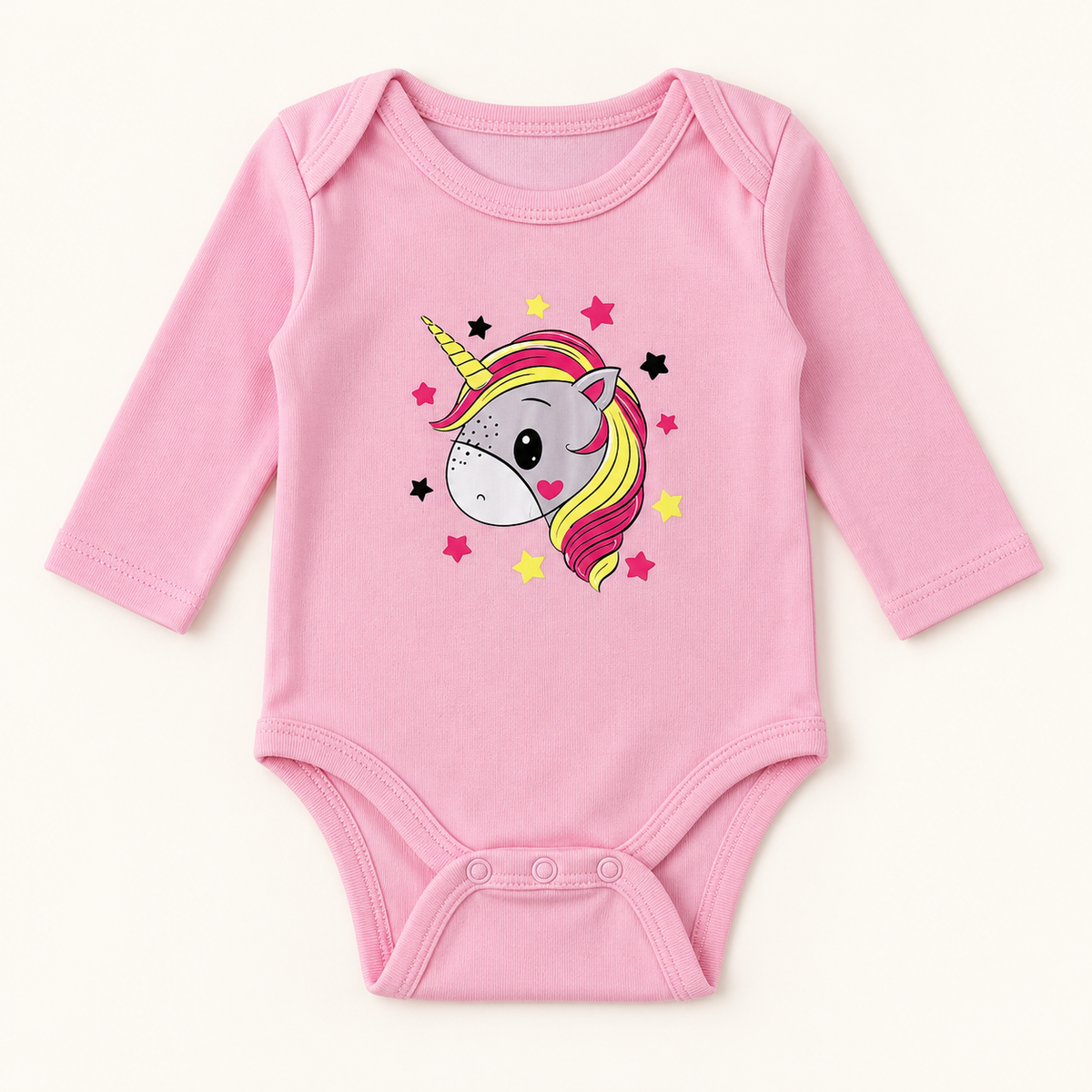 Rainbow and Little-Print Baby Bodysuit