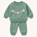 Sage Floral Baby Sweatshirt and Trousers Set